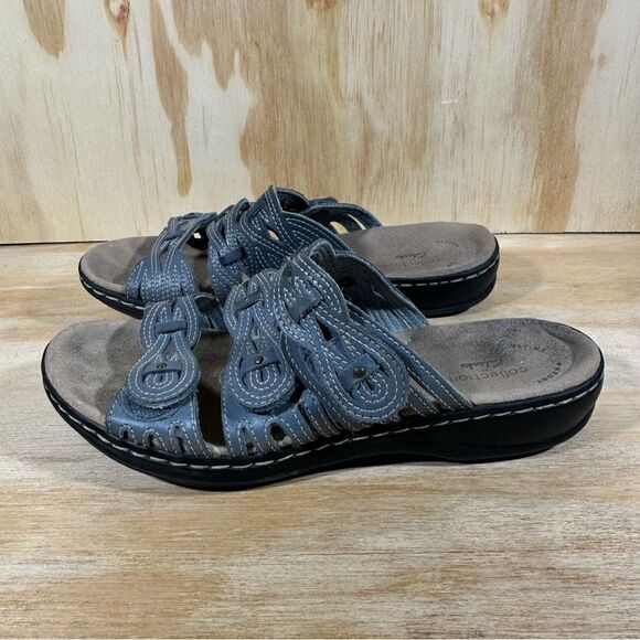 Clark’s Collection Blueish Gray Sandals Women’s Size 7 - Picture 1 of 8